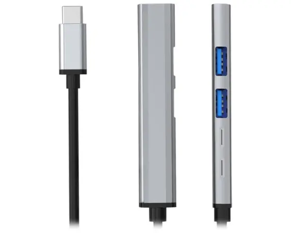 FAST ASIA Adapter USB 3.1 tip-C na 3xHUB 3.0+TIP C+ PD