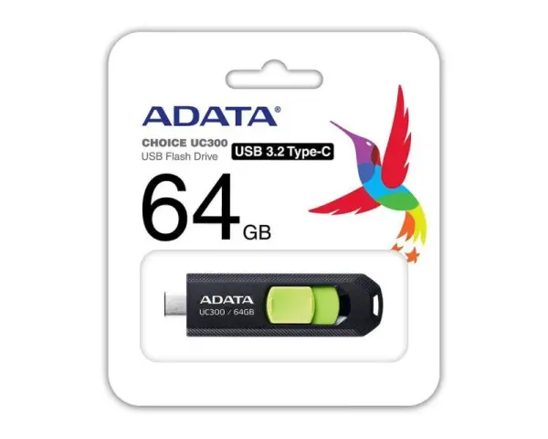 A-DATA 64GB 3.2 ACHO-UC300-64G-RBKGN crno-zeleni