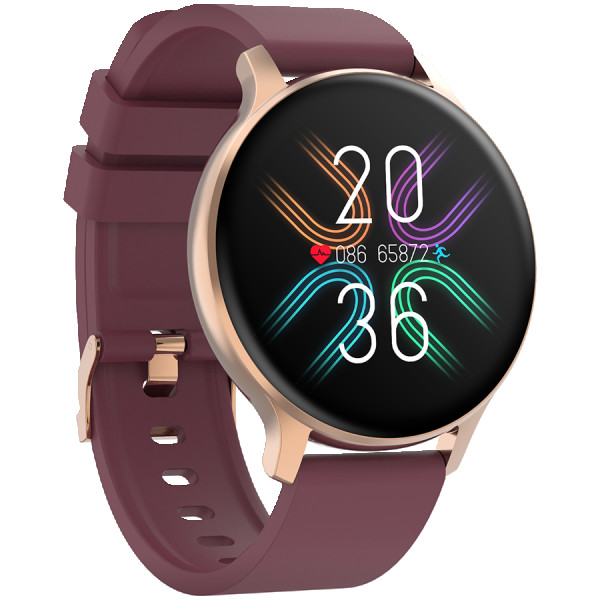 Smartwatch, Realtek 8762CK, 1.28''TFT 240x240px; RAM : 160KB,  Lithium-ion polymer battery, 3.7V 190mAh Include, Golden Zinc alloy middle fr