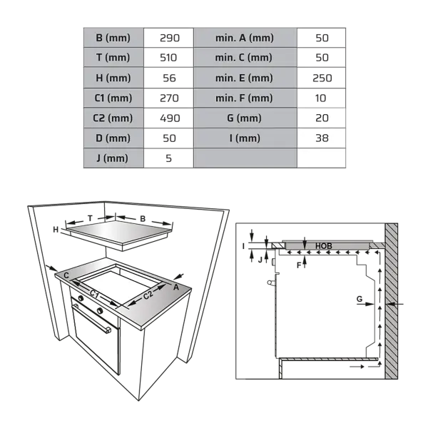 VOX- Ugradna ploca EBX 200 EIX