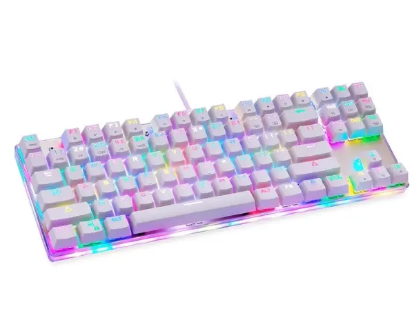 MOTOSPEED K87S bela mehanička tastatura crveni prekidač