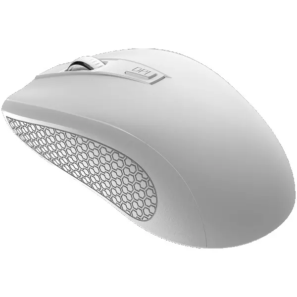 2.4Ghz wireless mice, 6 buttons, DPI 80012001600, with 1 AA battery ,size 110*60*37mm,58g,white ( CNE-CMSW07W ) 