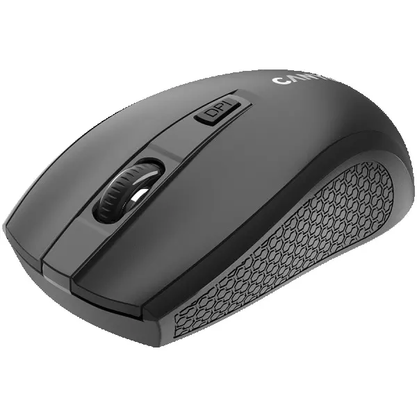 2.4Ghz wireless mice, 6 buttons, DPI 80012001600, with 1 AA battery ,size 110*60*37mm,58g,black ( CNE-CMSW07B ) 