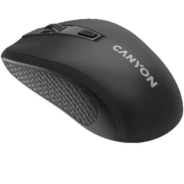 2.4Ghz wireless mice, 6 buttons, DPI 80012001600, with 1 AA battery ,size 110*60*37mm,58g,black ( CNE-CMSW07B ) 