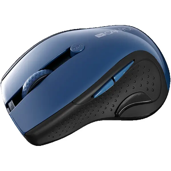 CANYON MW-01 2.4GHz wireless mouse with 6 buttons, optical tracking - blue LED, DPI 100012001600, Blue Gray pearl glossy, 113x71x39.5mm, 0.