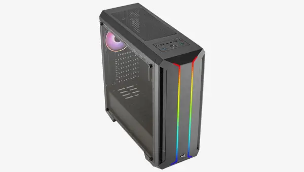 Kućište Tower Aerocool Skyline-A-BK-v2 ARGB Acrylic - black ACCM-PV39112.11