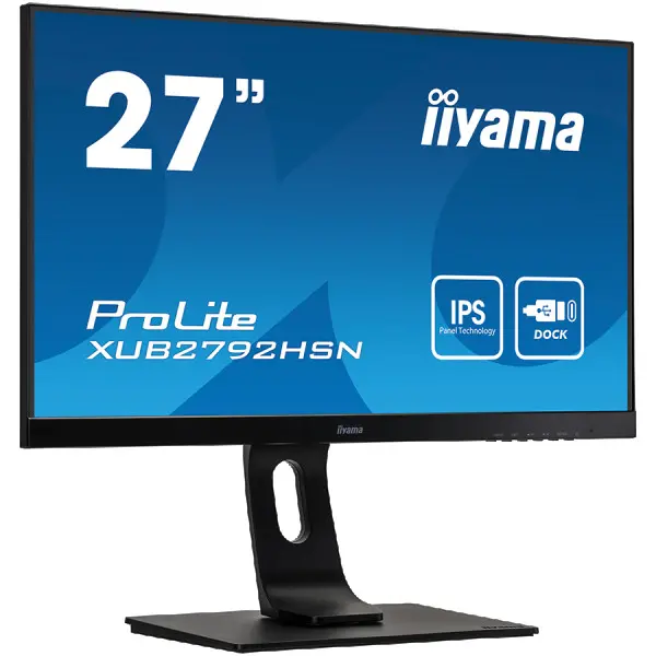 IIYAMA Monitor LED USB-C RJ45 XUB2792HSN-B1 27'' IPS Ergo HAS Pivot, Speakers and headphones, 16:9, 75Hz, 250 cdm˛, 1000:1(80M:1), 4ms, HDMI