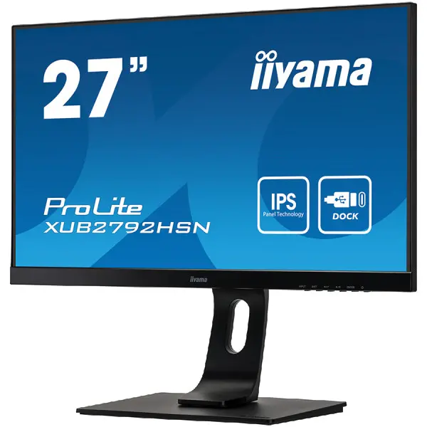 IIYAMA Monitor LED USB-C RJ45 XUB2792HSN-B1 27'' IPS Ergo HAS Pivot, Speakers and headphones, 16:9, 75Hz, 250 cdm˛, 1000:1(80M:1), 4ms, HDMI
