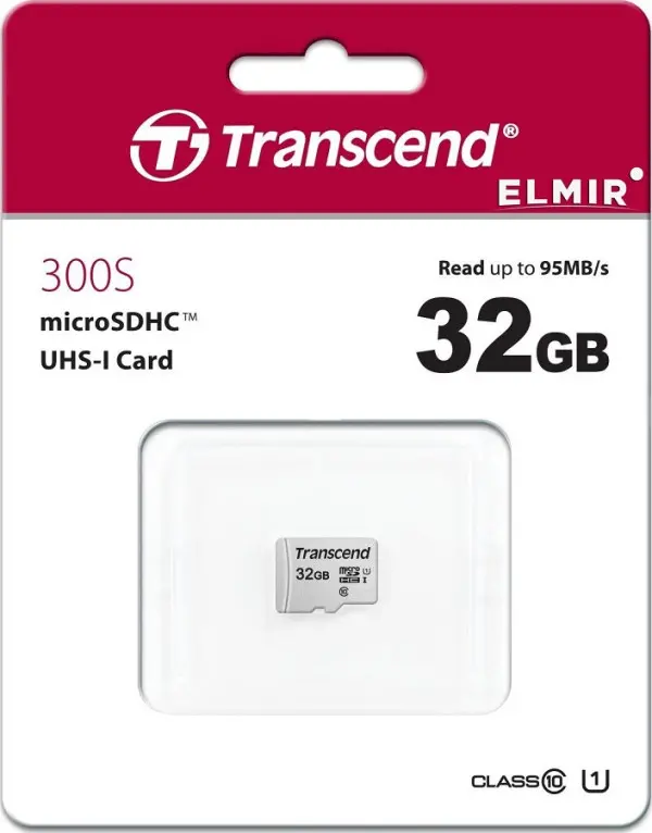 Micro SD 32 GB, Class 10 U1, Read up to 95MB/s ( TS32GUSD300S ) 