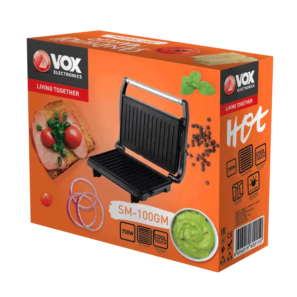 Aparat za sendviče VOX SM100GM snaga 700W