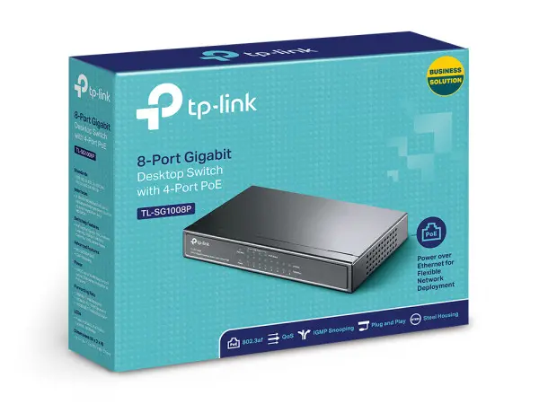Switch TP-LINK TL-SG1008P Gigabit8x RJ45101001000Mbps4x PoEDesktop metalno kuciste' ( 'TL-SG1008P' ) 