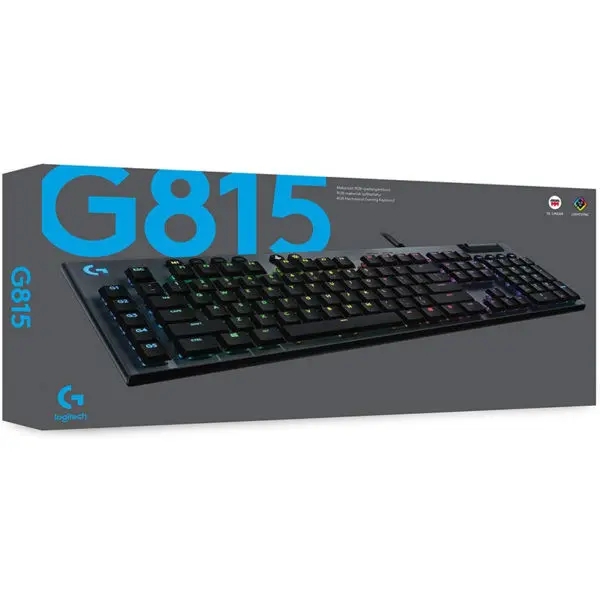Logitech G815 LIGHTSPEED RGB Mechanical Gaming Kbd - GL Clicky Carbon, US