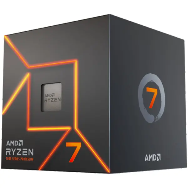 AMD Ryzen 7 7700 (AM5) Processor (PIB) with Wraith Prism Cooler and Radeon Graphics ( 100-100000592BOX ) 