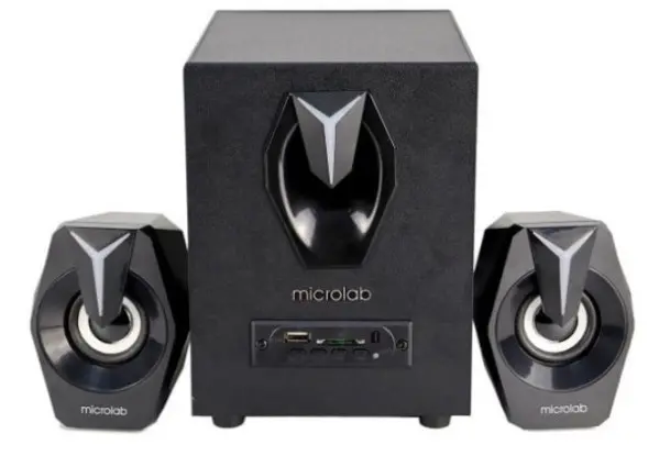 Microlab G100BT Aktivni zvucnici 2.1 11W (5W,2x3W) 3,5mm, SD, USB, FM, Bluetooth, daljinski, LED