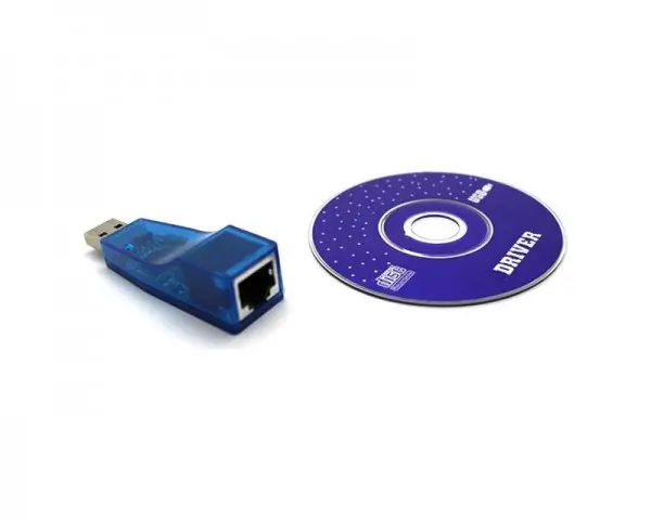FAST ASIA Adapter USB tip A (M) - RJ-45 (F) + CD plavi JP1082