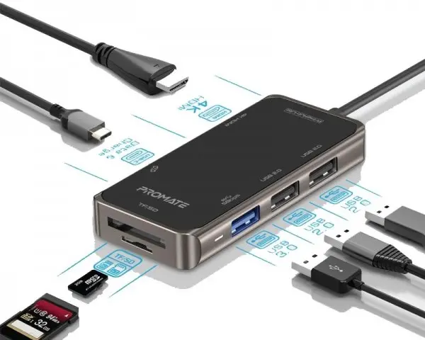 PROMATE PrimeHub-Lite USB 7in1 HUB with USB-C Interface