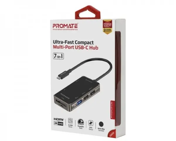 PROMATE PrimeHub-Lite USB 7in1 HUB with USB-C Interface