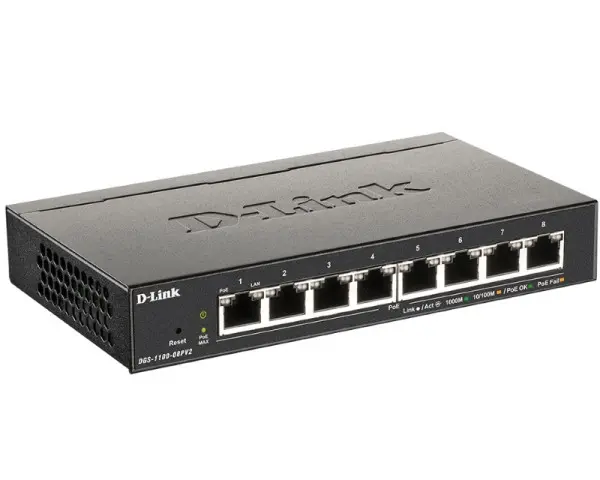 D-LINK DGS-1100-08PV2 8port EasySmart switch