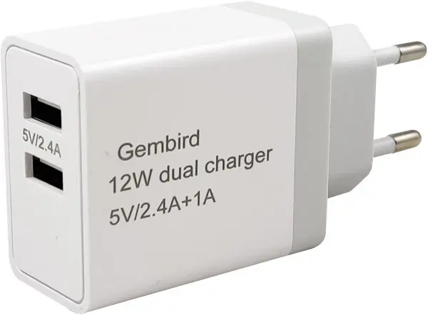 NPA-AC26 ** Gembird punjac za telefone i tablete 2x5v/24A+1A 12W +micro USB DATA kabl 1M (271)