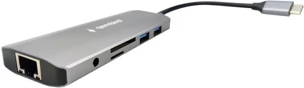A-CM-COMBO9-03 ** Gembird USB Type-C 9-in-1 multi-port adapter USB USB-C+HUB+HDMI+PD+card rea (2023)