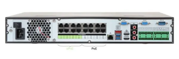 DVR Dahua NVR5432-16P-4KS2E Mrezni video snimac za 32 kanala i 16 PoE portova, max 12MP, max.10TB