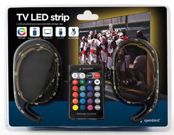 LED-2SU-RGB50-01 Gembird USB RGB LED traka, 2 x 50 cm