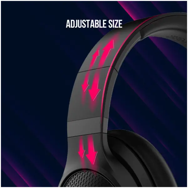 Lorgar gaming headset with microphone, 2.4G+ BT 5.0 Realtek 8763, battery 1000mAh, type-C charging cable 0.8m, audio cable 1.5m, size:195*1