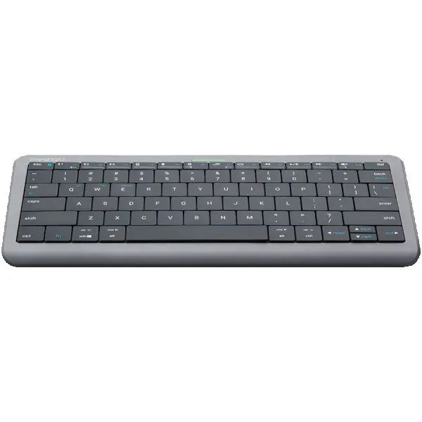 Click&Touch, wireless multimedia keyboard for Smart-TV with touchpad embedded into keys, auto-switch between keyboard and touchpad, connect