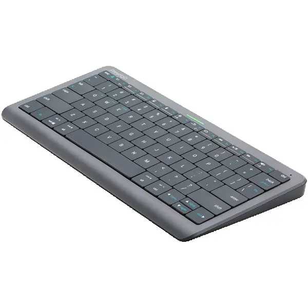 Click&Touch, wireless multimedia keyboard for Smart-TV with touchpad embedded into keys, auto-switch between keyboard and touchpad, connect