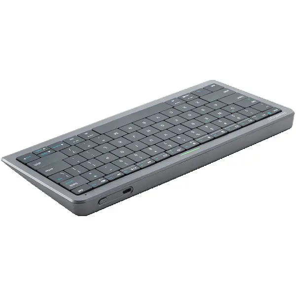 Click&Touch, wireless multimedia keyboard for Smart-TV with touchpad embedded into keys, auto-switch between keyboard and touchpad, connect