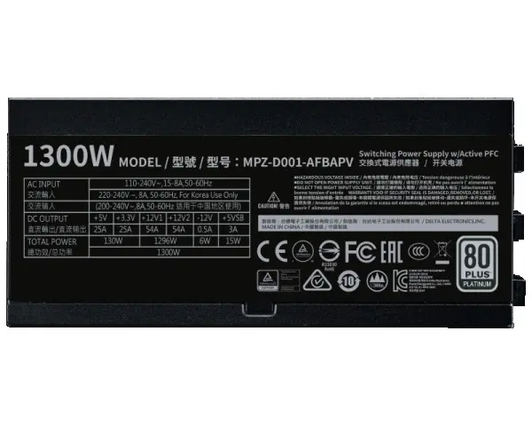 COOLER MASTER V1300 Platinum 1300W napajanje (MPZ-D001-AFBAPV-WE)