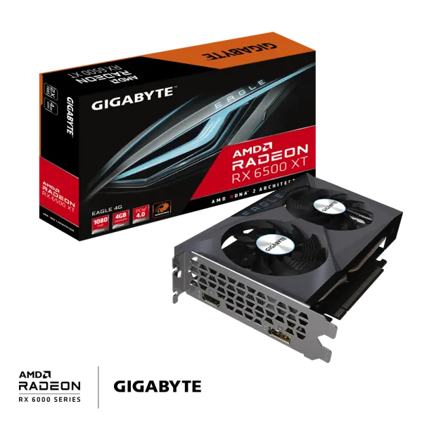 GIGABYTE AMD Radeon RX 6500 XT EAGLE OC 4GB 64bit GV-R65XTEAGLE-4GD