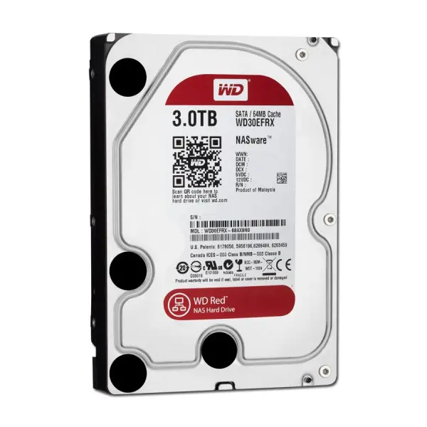 WD 3TB 3.5'' SATA III 64MB IntelliPower WD30EFRX Red