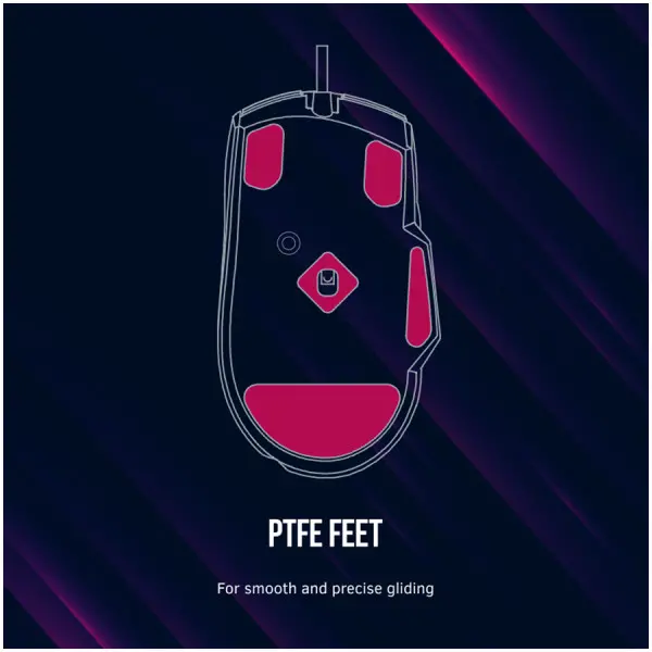 LORGAR gaming mice, Optical Gaming Mouse with 6 programmable buttons, Pixart ATG4090 sensor, DPI can be up to 8000, 30 million times key li