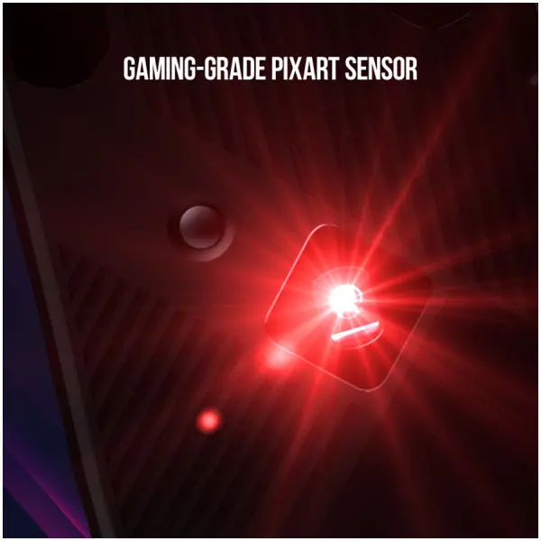 LORGAR gaming mice, Optical Gaming Mouse with 6 programmable buttons, Pixart ATG4090 sensor, DPI can be up to 8000, 30 million times key li