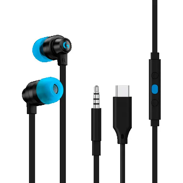 LOGITECH G333 Wired Gaming Earphones - BLACK - 3.5 MM ( 981-000924 ) 