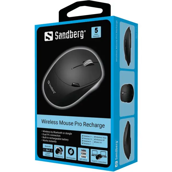Miš Wireless Sandberg Pro Recharge 631-02