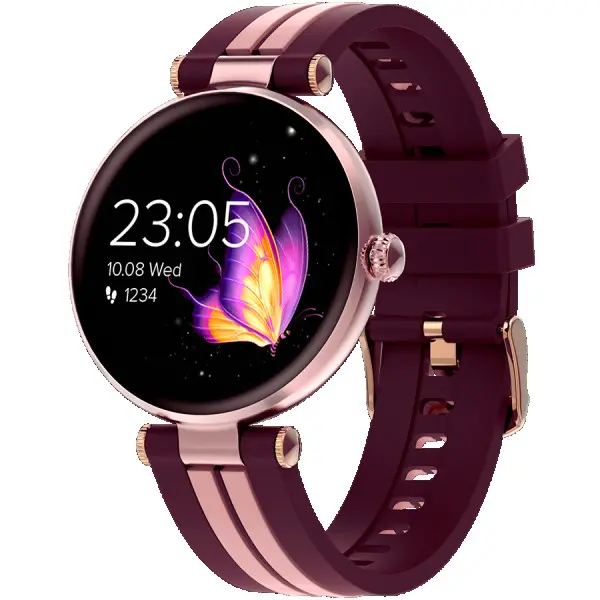 CANYON Smart watch Rtl8762dt, 1.19 Amoled 390x390px, oncell TP, 192KB RAM, 3.7V 190mAh battery, Rosegold alumimum alloy case middle frame +
