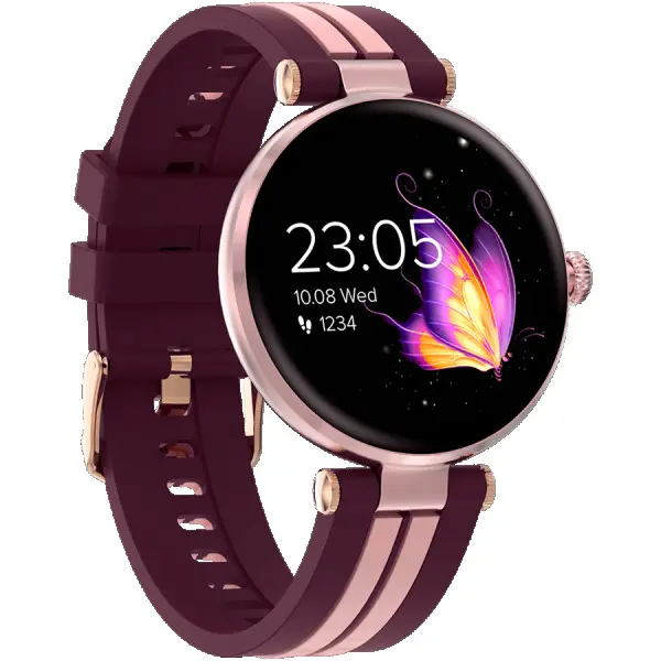 CANYON Smart watch Rtl8762dt, 1.19 Amoled 390x390px, oncell TP, 192KB RAM, 3.7V 190mAh battery, Rosegold alumimum alloy case middle frame +