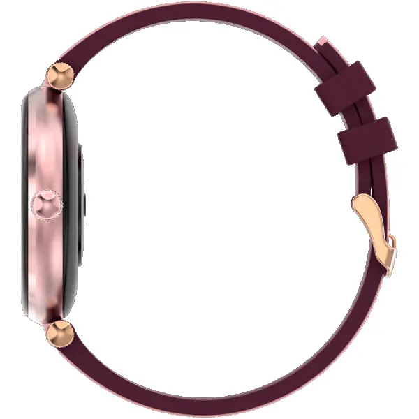 CANYON Smart watch Rtl8762dt, 1.19 Amoled 390x390px, oncell TP, 192KB RAM, 3.7V 190mAh battery, Rosegold alumimum alloy case middle frame +