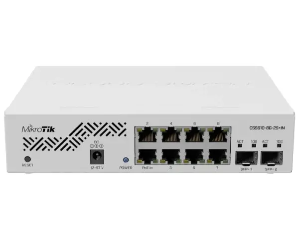 MIKROTIK (CSS610-8G-2S+IN) SwOS Lite upravljivi switch