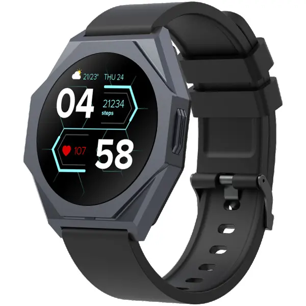 CANYON Otto SW-86, Smart watch Realtek 8762DK LCD 1.3 LTPS 360X360px, TP G+F 1+gesture 192KB Li-ion polymer battery 3.7v 280mAh,Gun aluminu