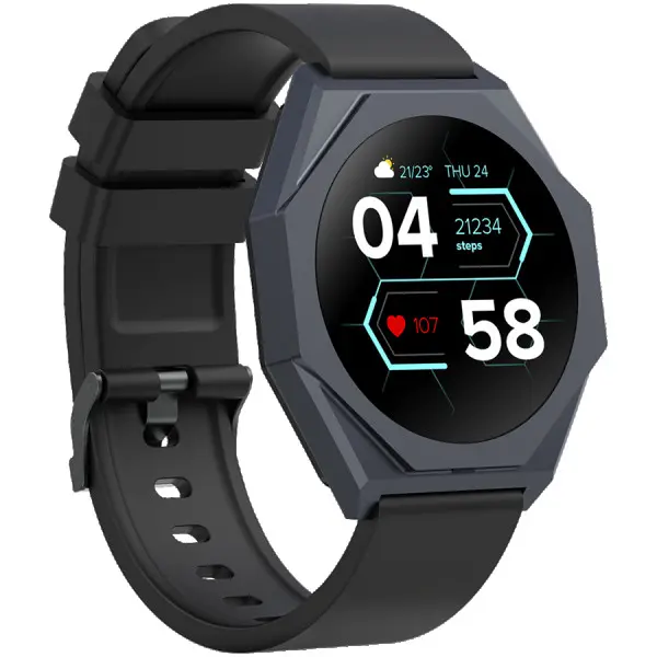 CANYON Otto SW-86, Smart watch Realtek 8762DK LCD 1.3 LTPS 360X360px, TP G+F 1+gesture 192KB Li-ion polymer battery 3.7v 280mAh,Gun aluminu