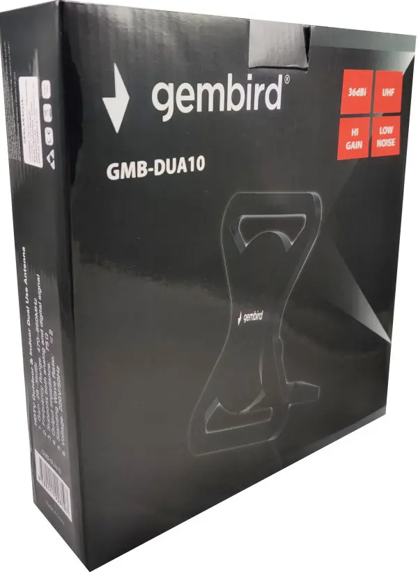 GMB-DUA10 **Gembird Antena sobna/spoljna sa pojacalom, 23x21cm, UHF, dobit 36dB (959)