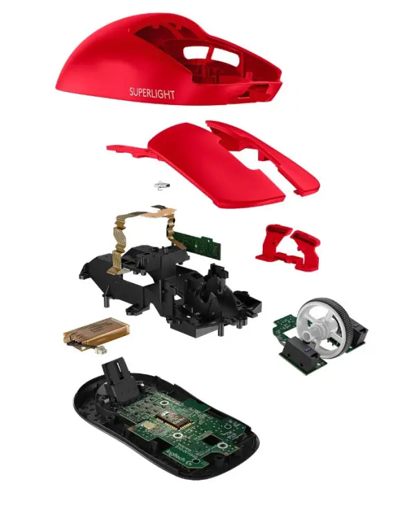 Logitech G Pro X Superlight Wireless Gaming Mouse, Red
