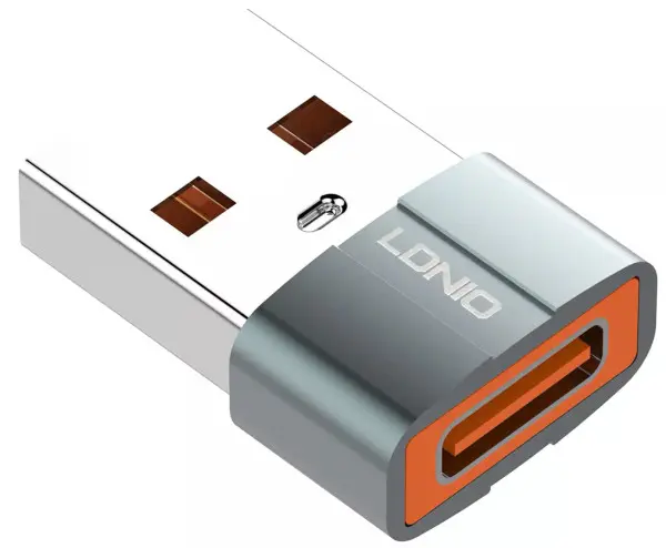 Adapter LDNIO LC150 Type C na USB sivi