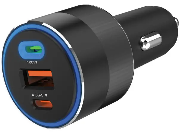 USB auto punjač Sandberg 3in1 USBUSB-C 130W 441-49