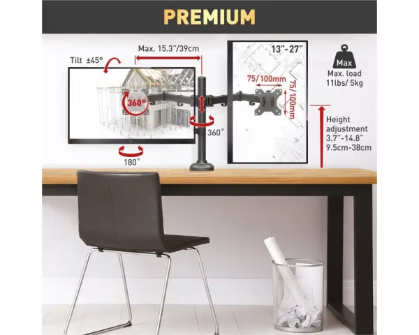 BARKAN M142T stoni nosač za monitore 13''-27''
