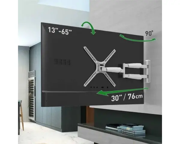 BARKAN BM343XLW LCD TV zidni nosač do 65'' beli za ravne i zakrivljene televizore
