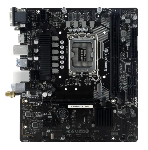 MB s1700 Biostar B760MX2-E D4 HDMIDVIVGAM.2